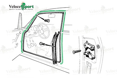 GT/GTV Door Seals Channel Set