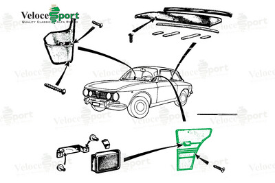1750 GTV MK2 Rear Interior Side Panels, Black Vinyl, Pair