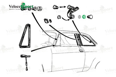 GT/GTV Rear Side Window Rubber Grommets