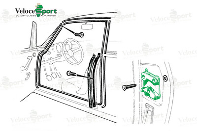 GT/Saloon Door Lock Striker Plate, Right Side