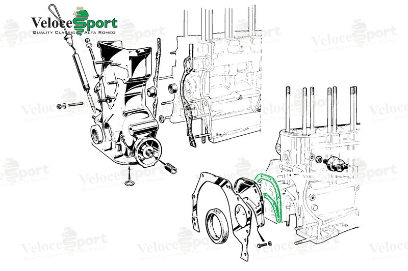 Engine Block Rear Cover Plate Gasket
