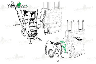 Engine Block Rear Cover Plate Gasket