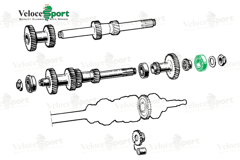 Gearbox Layshaft Rear Bearing 2000