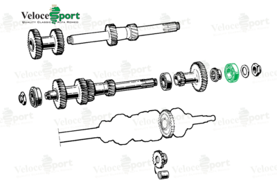 Gearbox Layshaft Rear Bearing 2000