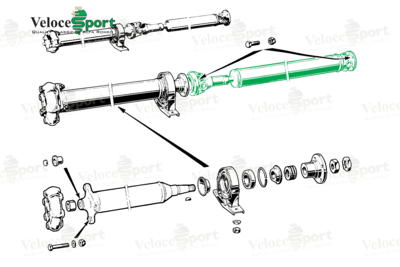 Highest Quality GT/GTV Propshaft Rear Section 8mm Holes