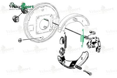 Short Handbrake Shoe Spring
