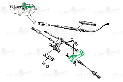 GT/GTV Main Handbrake Cable