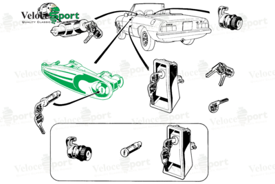 Spider Outer Door Handle, Left Side