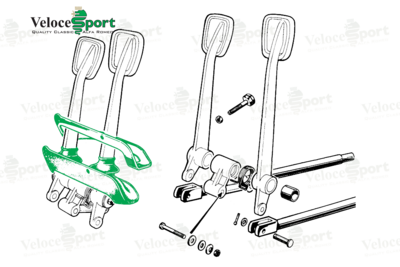 Standing Pedal Rubber Base &amp; Frame Right Hand Drive