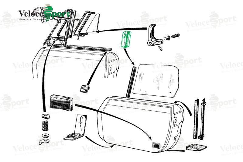 Spider Front Quarterlight Top Seal