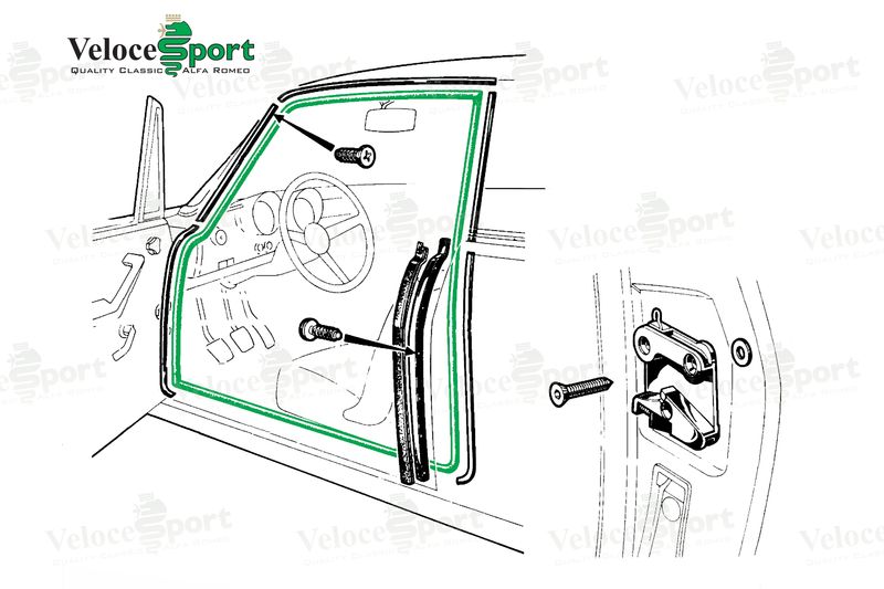 GT/GTV Main Door Rubber Seal, Left Side