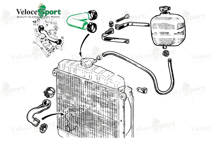 Radiator Top Hose 1968 Onward
