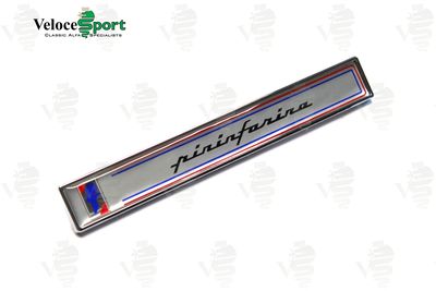 Spider Pininfarina Long Script Badge Spider Pininfarina Long Script Badge