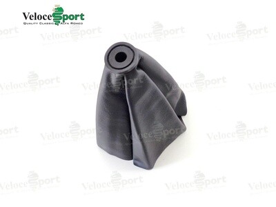 Black Leather Gear Lever Gaiter 5 Row