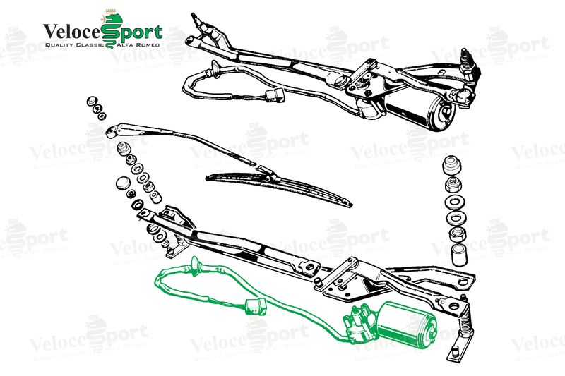Spider 1970-86 Wiper Motor