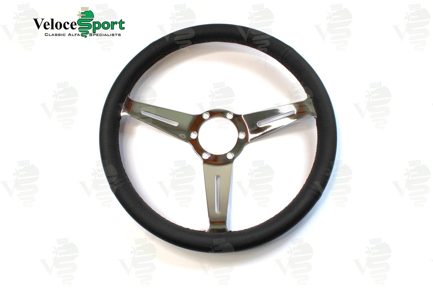 Nardi Style Black Leather Steering Wheel - 360mm