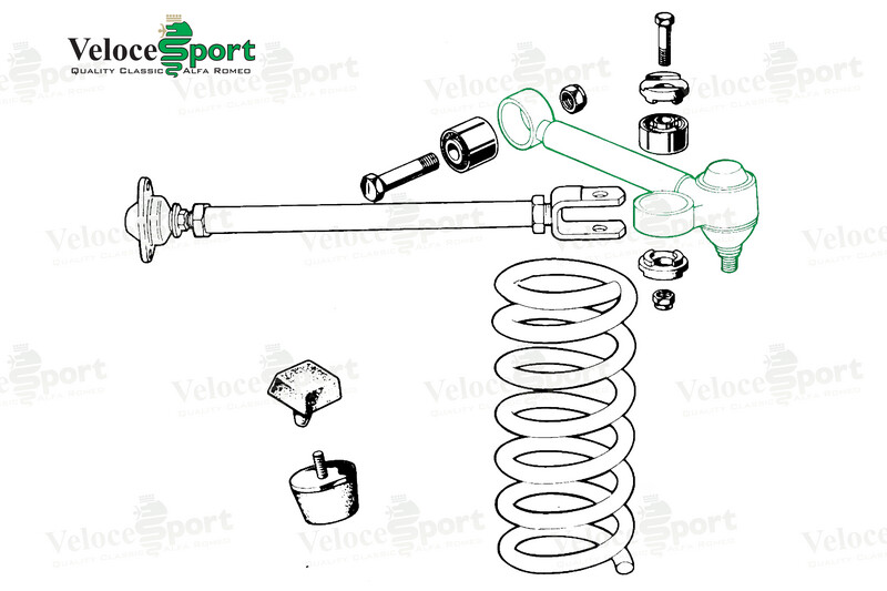 Adjustable Top Suspension Arm, Left Side
