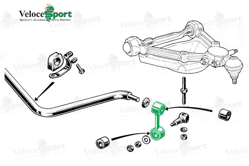 Front Anti Roll Bar Ball Joint Drop Link, Right Side
