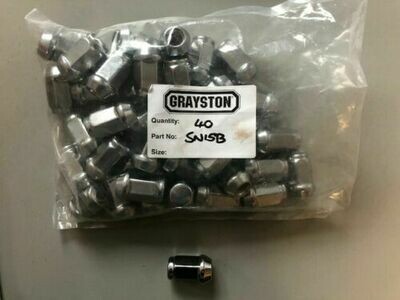 1xGrayston Bulge Dome Wheel Nut M12x1.25mm 60 Degree Taper + Chrome Plated SN15B 00828