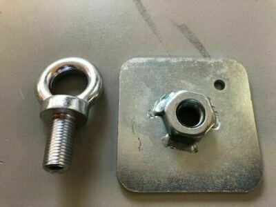 1 x Harness Eye Bolt and FIA Back Plate 7/16" Thread Rally Race Road 00861