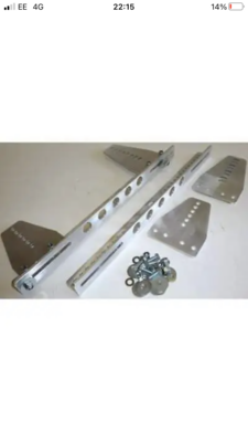 6 Piece Adjustable Universal Alloy Seat Side Mounts Mounting Bracket 01115