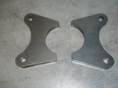 Pair Rix Cosworth Caliper Mounting Brackets English/Atlas Axle using Solid Disks 00277