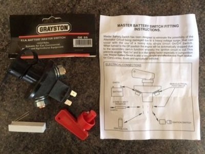 FIA Battery Master Cut Off Switch RS RACE RALLY Kit Car 00403