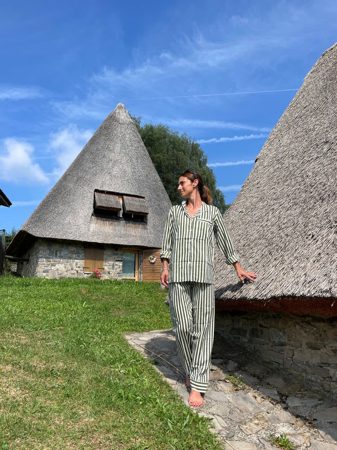 Pigiama Rigato Verde