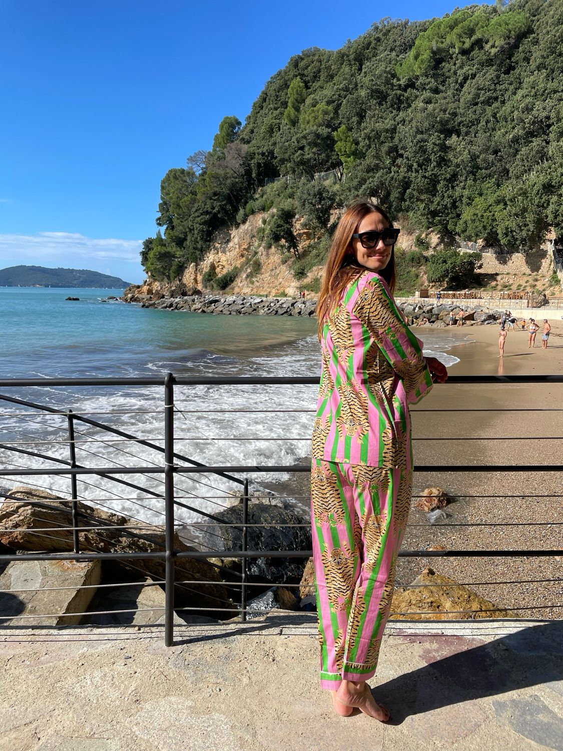 Pigiama tigre rosa verde