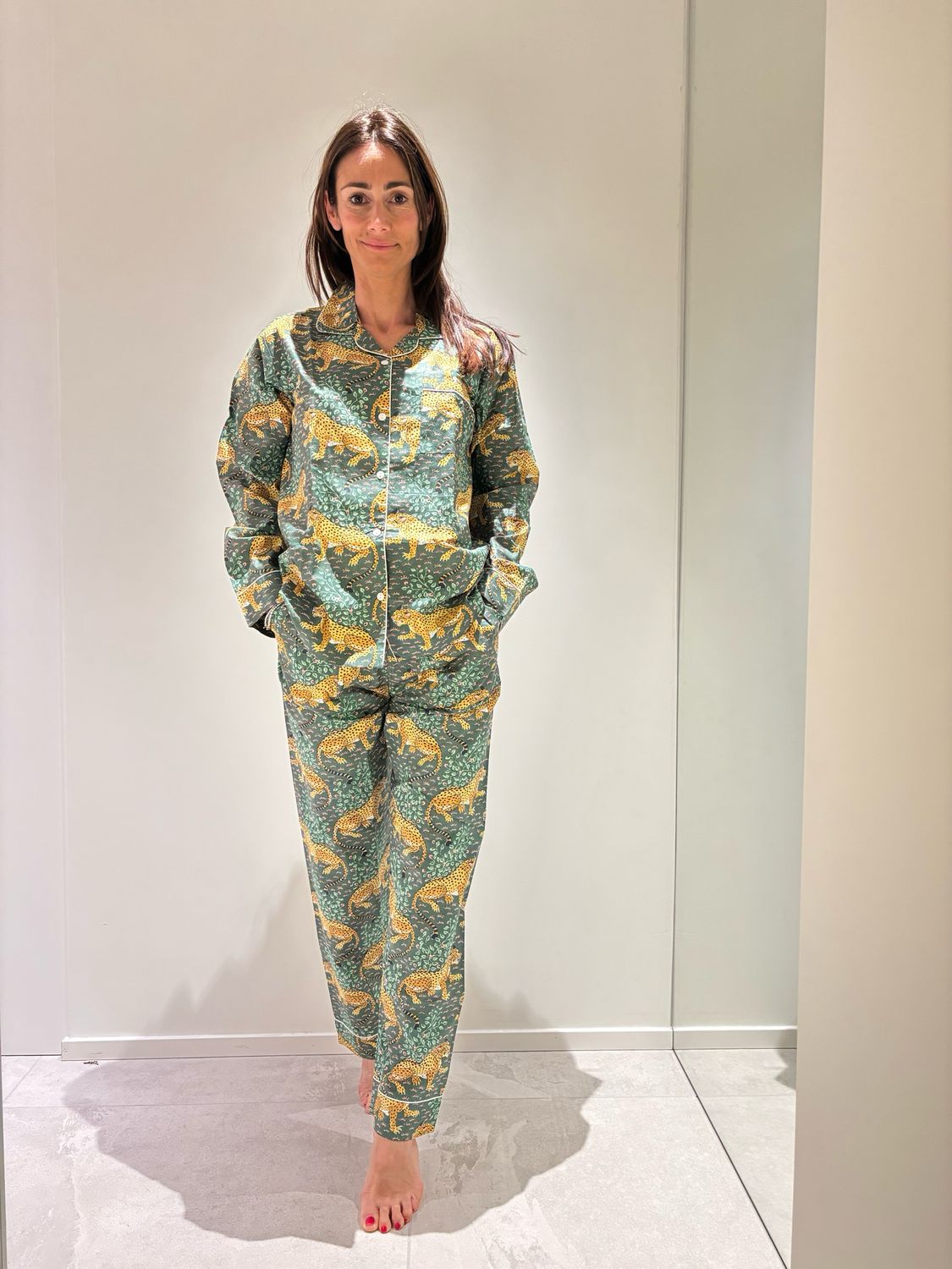 Pigiama ghepardo verde