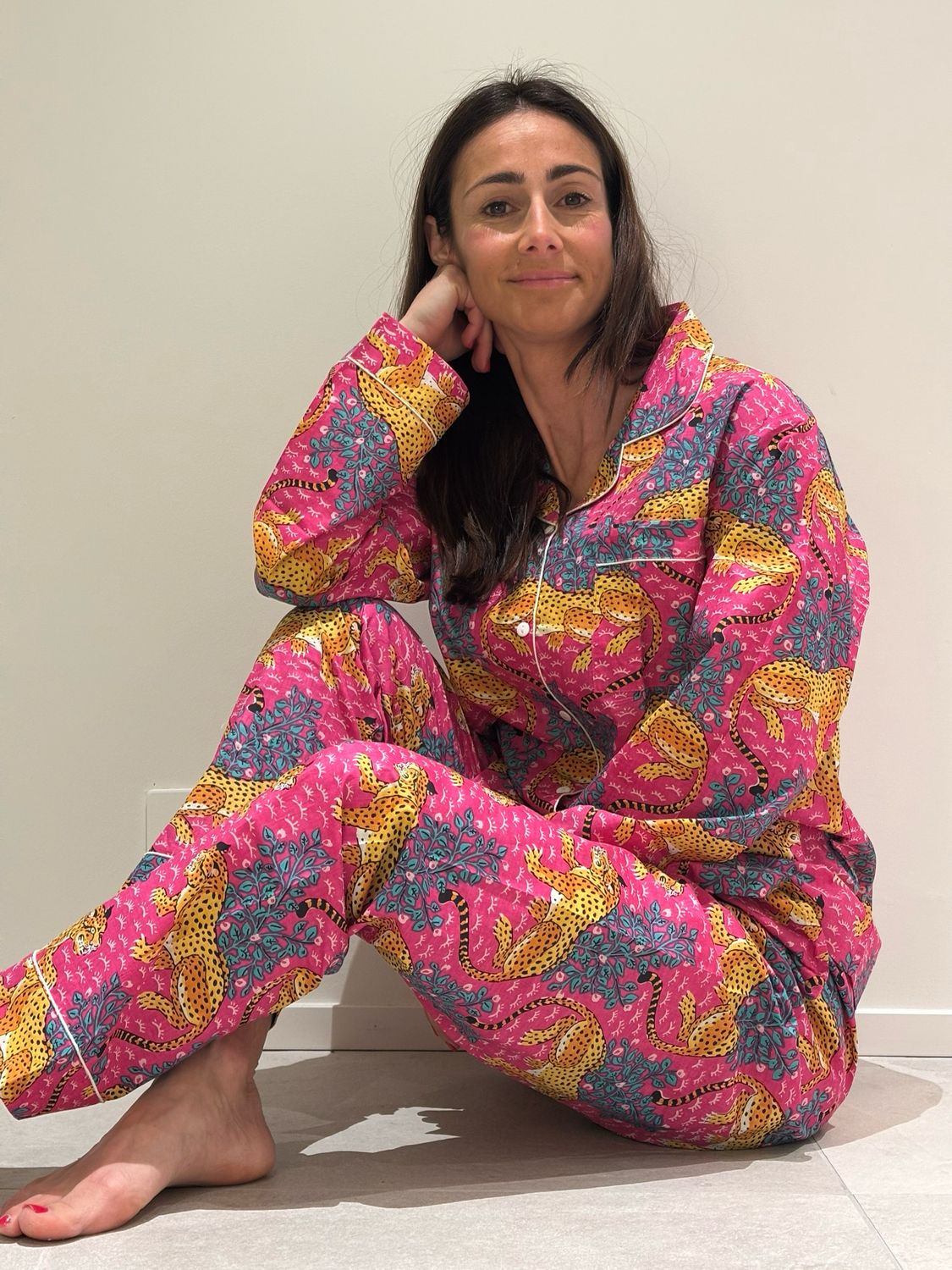 Pigiama ghepardo rosa