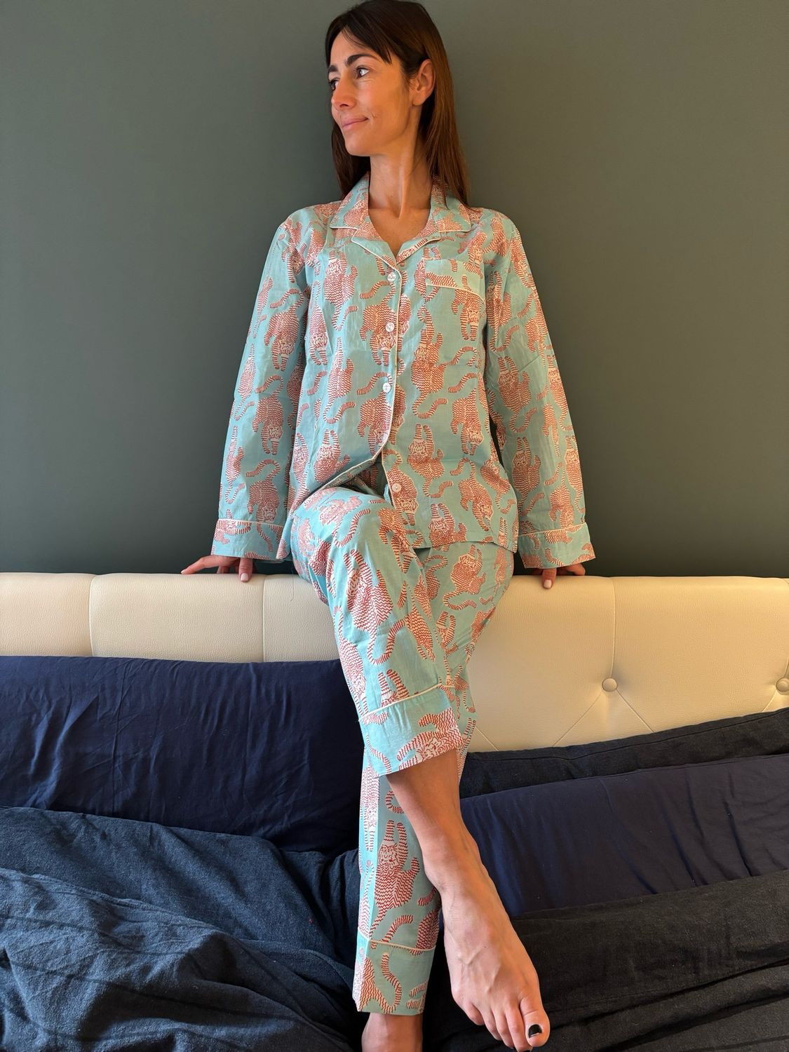 Pigiama tigri azzurre