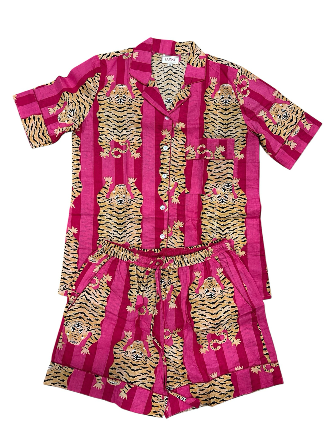 Pigiama tigre rosa corto