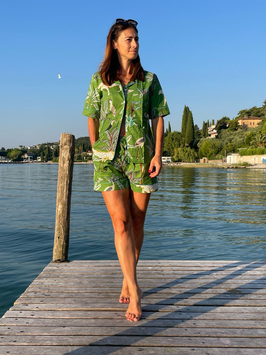 Pigiama corto safari verde