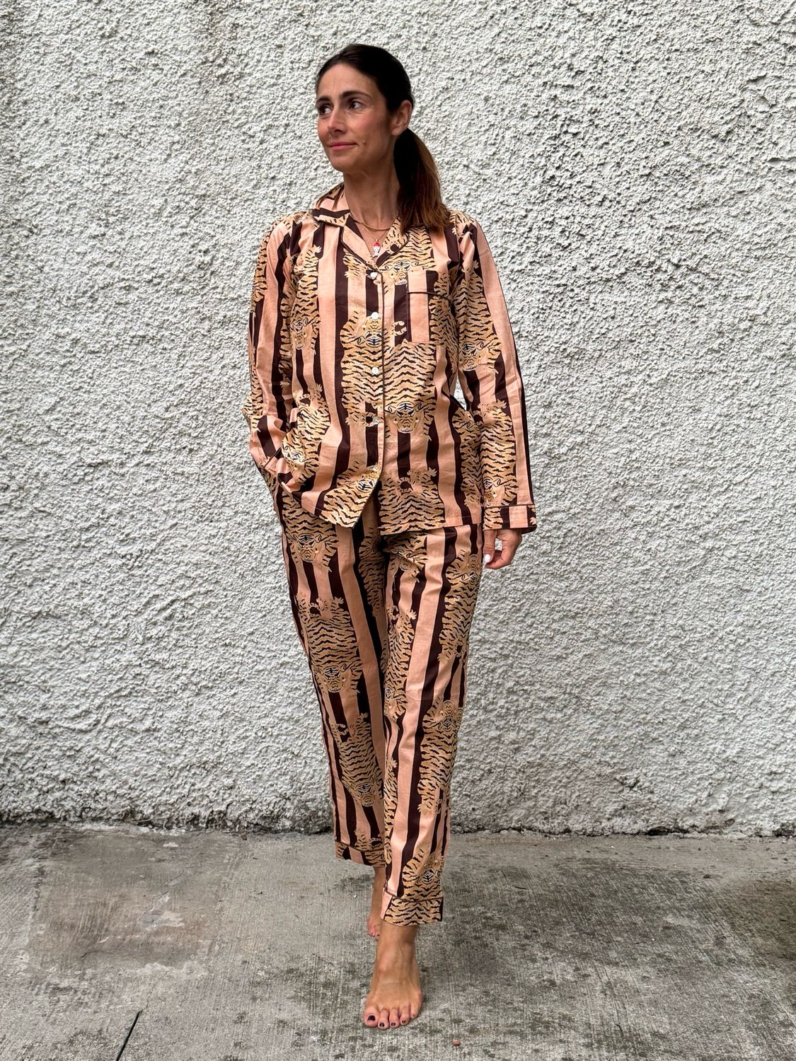 Pigiama tigre marrone