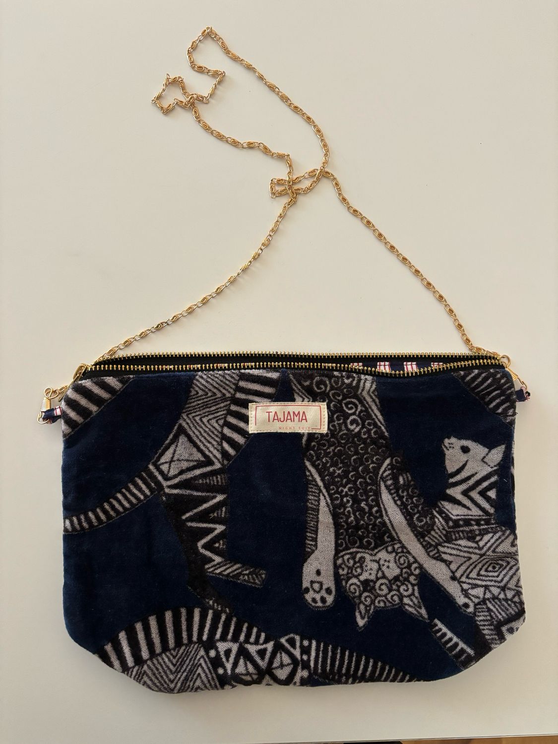 Borsetta velluto blu elettrico