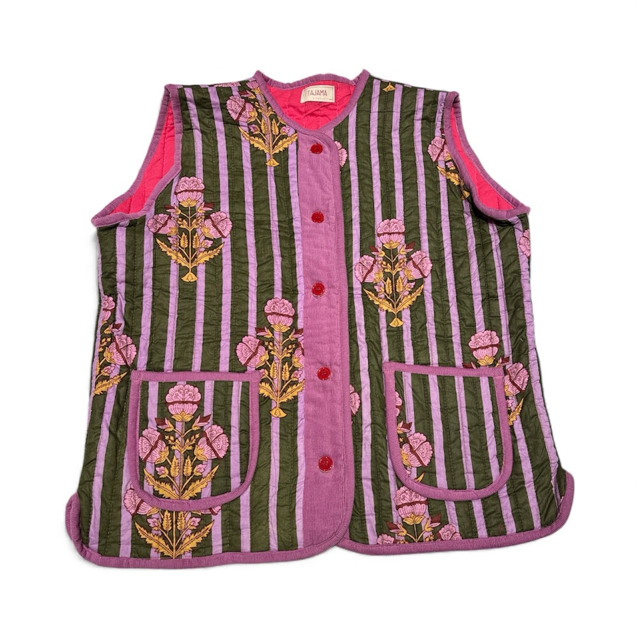 Gilet trapuntato viola