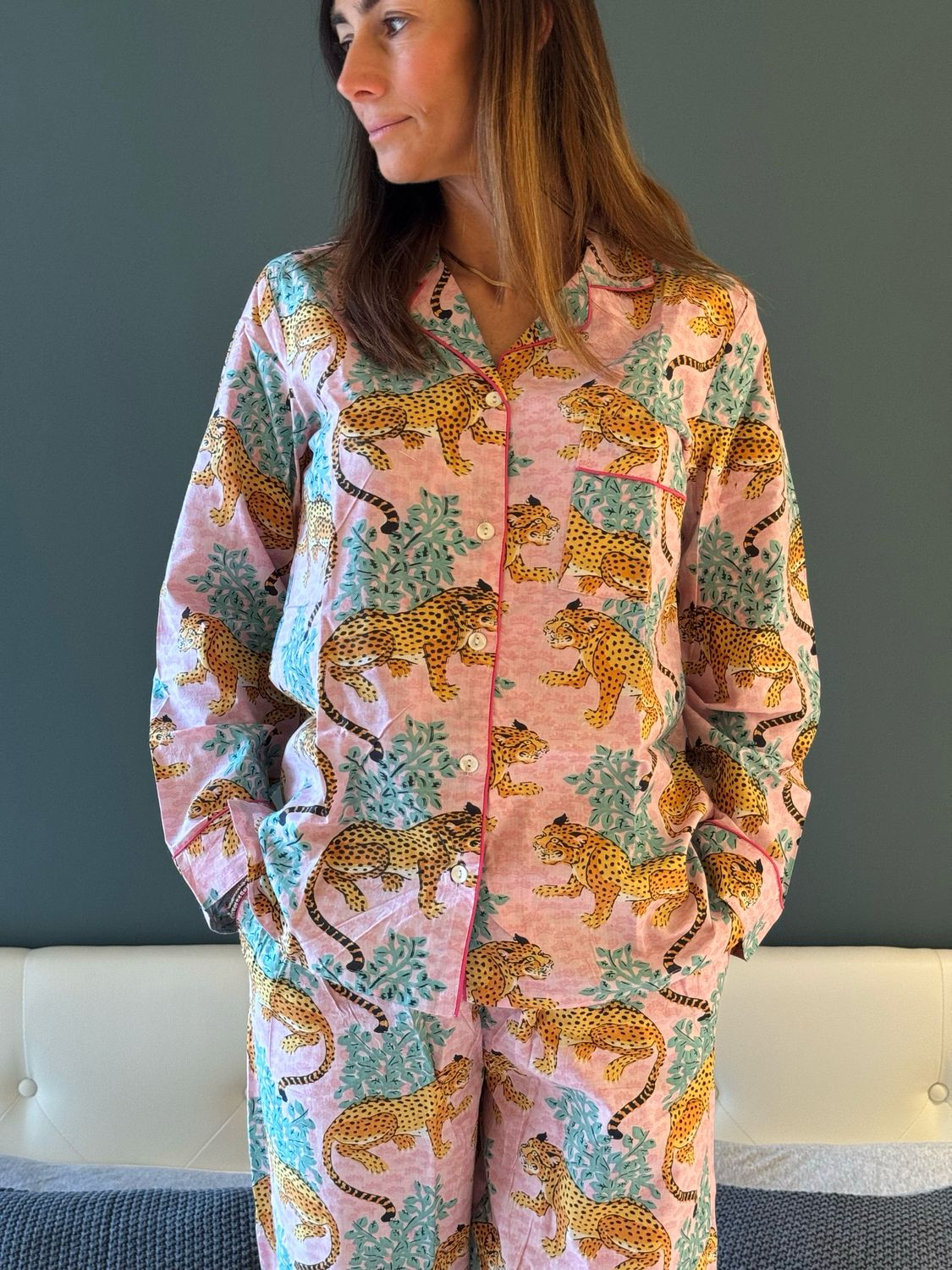 Pigiama ghepardi rosa