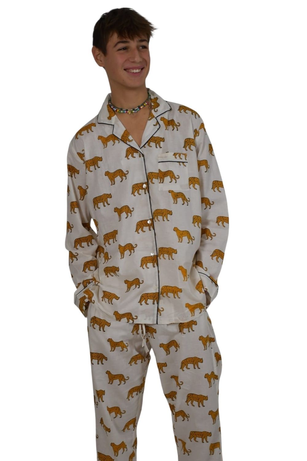 Pigiama ghepardi bianco