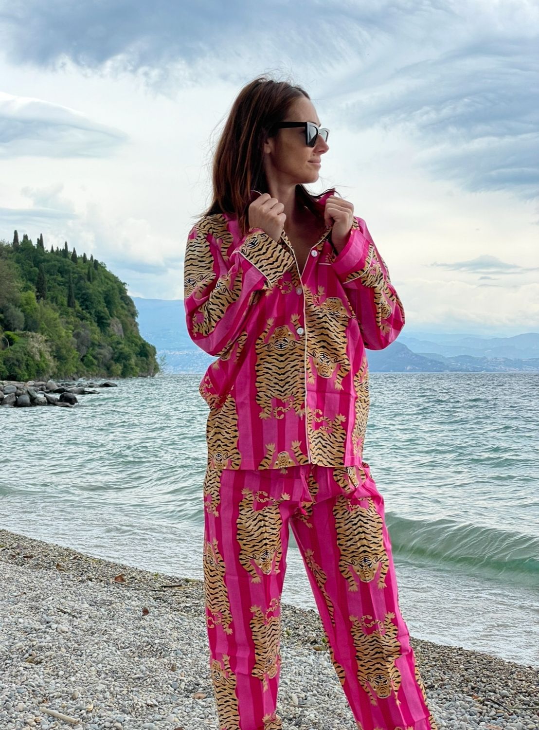 Pigiama tigre rosa