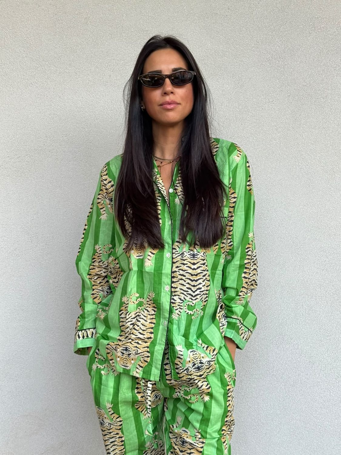 Pigiama tigre verde