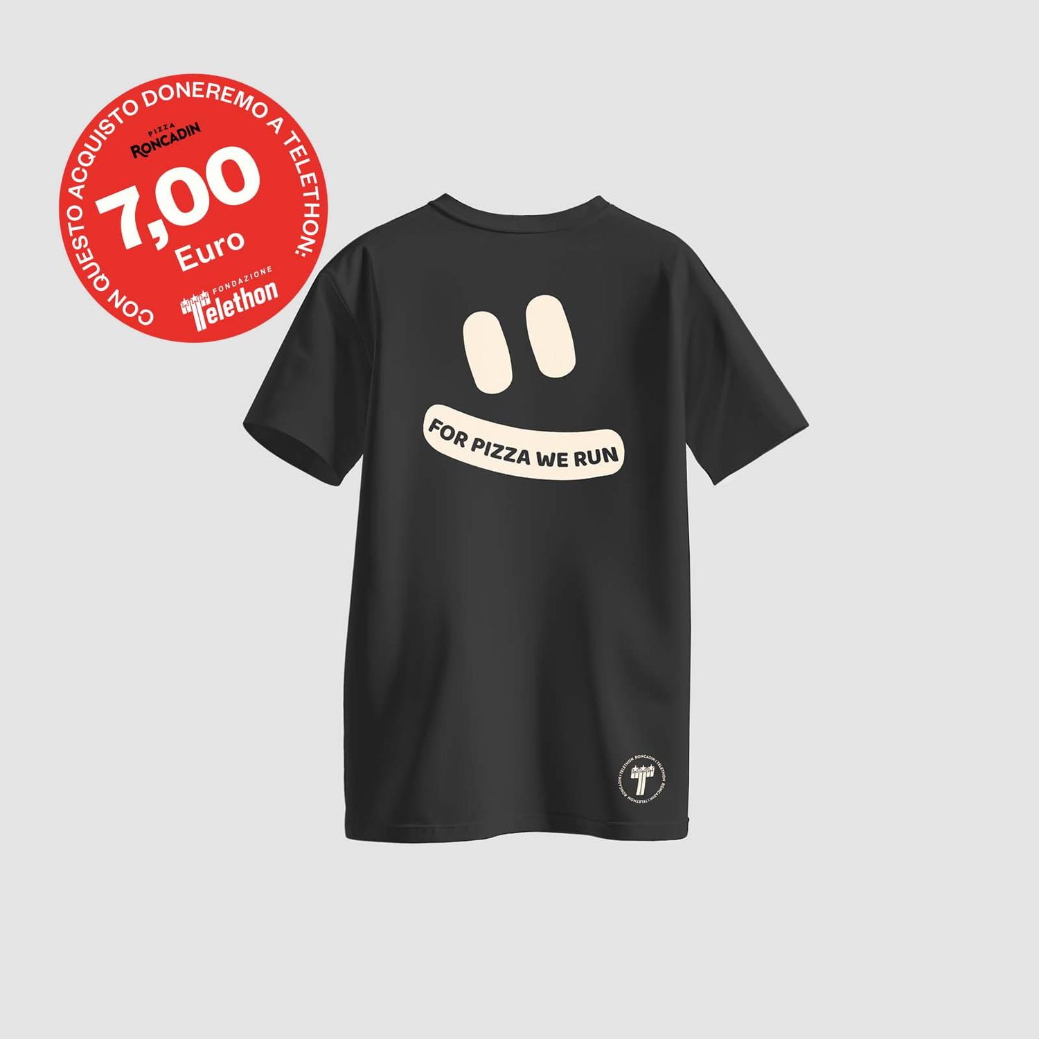 T-Shirt tessuto tecnico Nero - Roncadin x Telethon 2025