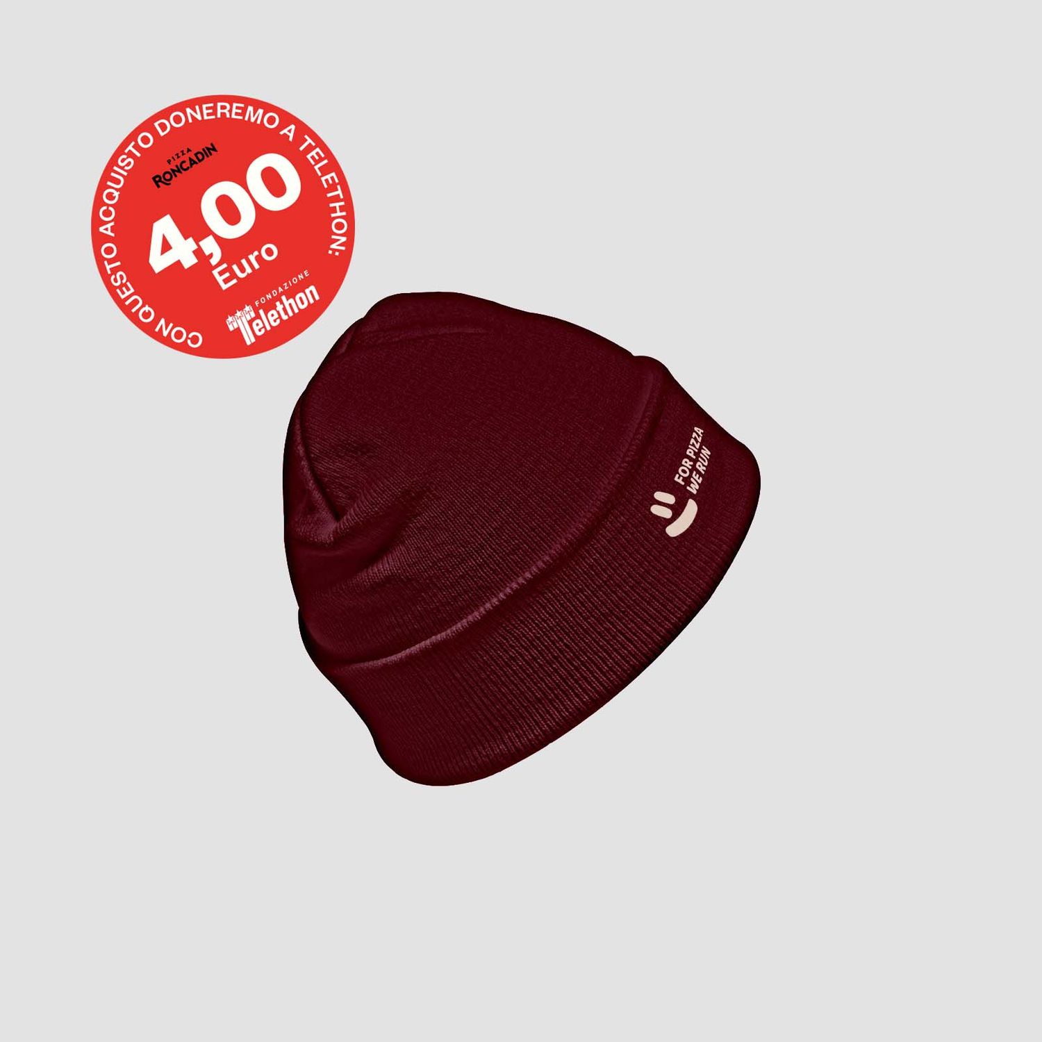 Cappello a coste burgundy - Roncadin x Telethon 2025