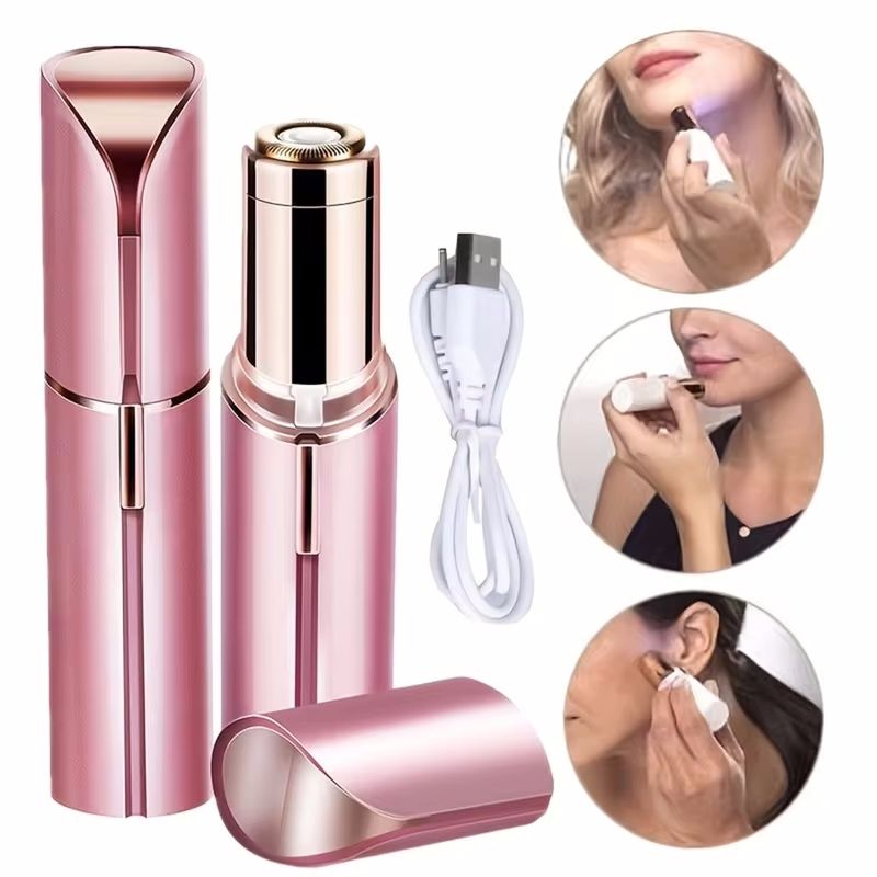 2024 New Epilator Face Hair Removal Lipstick Shaver USB Electric Eyebrow Trimmer Women&#39;s Hair Remover Mini Shaver epilator