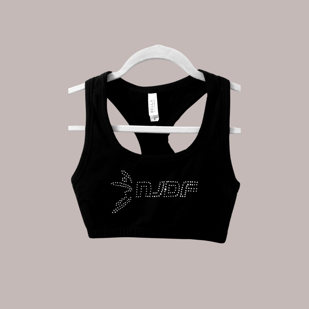 NJDF Logo Rhinestone Bra