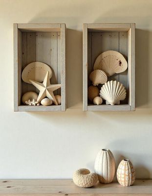 Wooden Wall Shelf Rectangular - Small Decor| Plants| Books