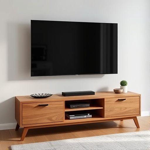 Modern Wooden Media Console Table