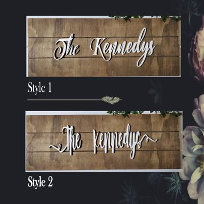 ​Wooden Pallet Styled Name/Last Name/Family Sign with 3D letters