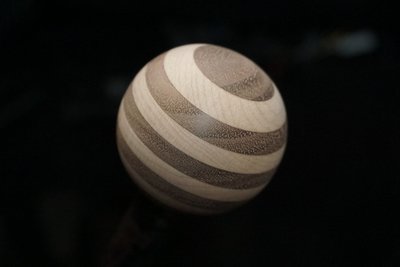 Handmade turned wooden gear knob