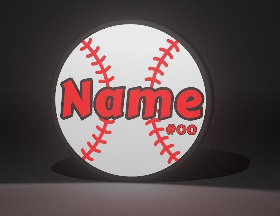 Personalized Baseball Lightbox